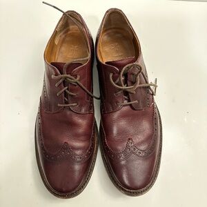 Frye Paul Wingtip Leather Dress Shoes Cordovan Size 10.5 D